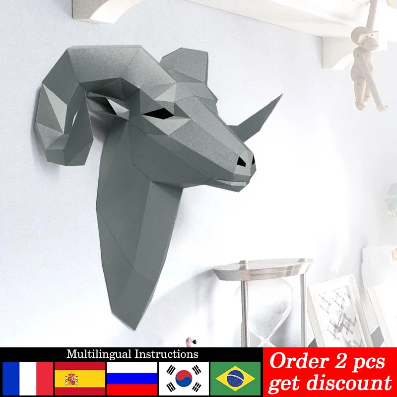 Pre-Cut Bighorn แกะป่าสัตว์ Wa - Art Craft Cardboard บทวิจารณ์และราคา