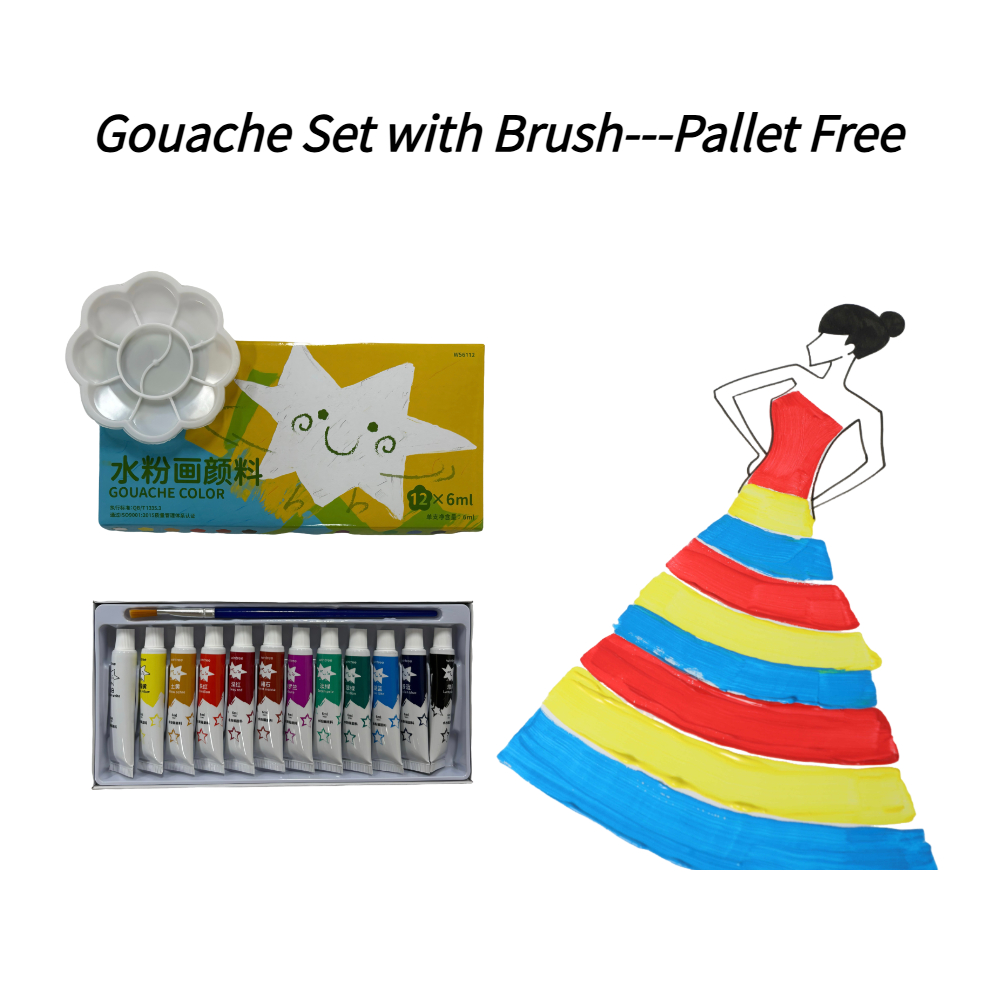 ชุดสีกัวช 6 มล. 12 สี หลอด 1 พ - Gouache Paint Set บทวิจารณ์และราคา