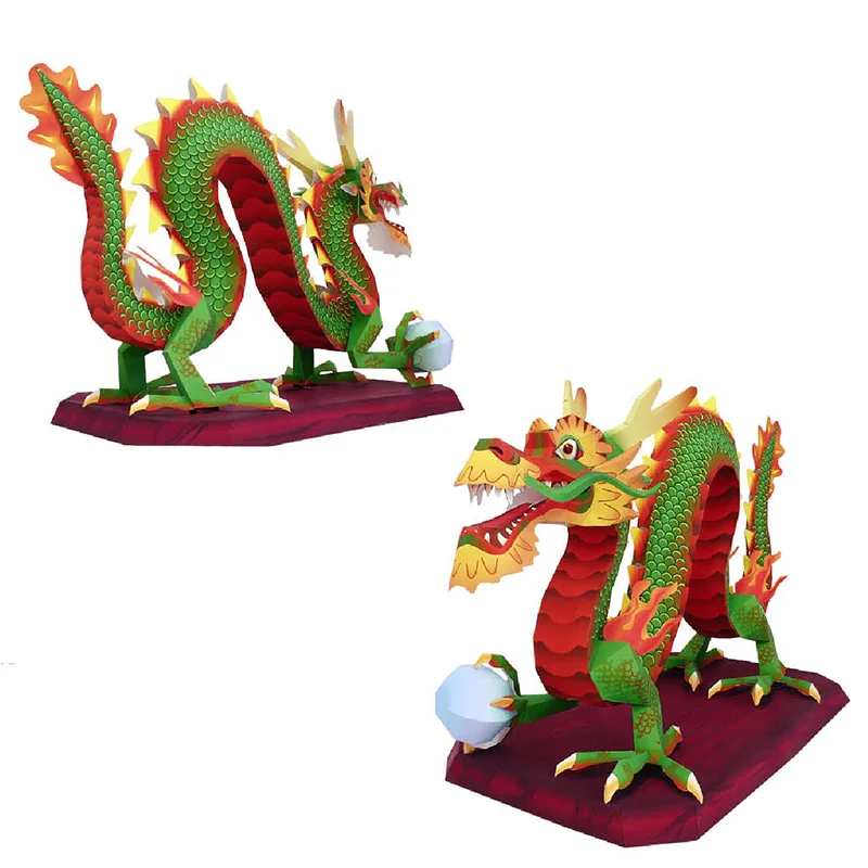 มังกรจีน Loong Handmade Origam - Art Craft Cardboard บทวิจารณ์และราคา